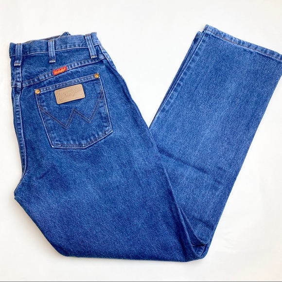 Wrangler Denim - Vintage Wrangler Jeans 100% Cotton Blue Denim